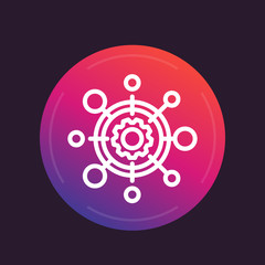 production vector line icon