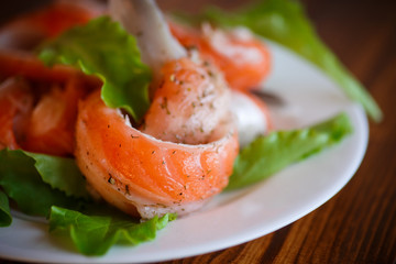 salted salmon bellies with spices