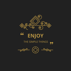 Vintage headline calligraphic decoration. Vector posters with ornamental borders and motivational quotes