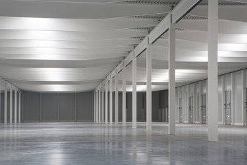 Obraz premium empty logistic hall