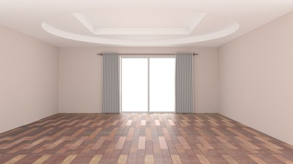 empty room 3d rendering