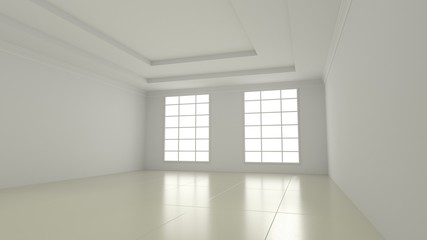 empty room 3d rendering