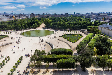 Paris - July 10: Jardin des Tuileries on July 10, 2016 in Paris.