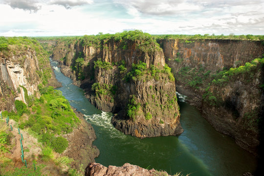 Fototapeta Victoria Falls in Zimbabwe on the Zambezi River  
