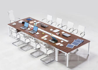 Meeting table top view