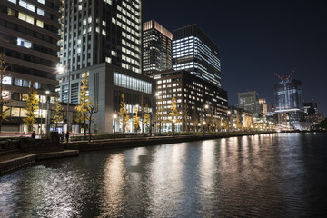 Fototapeta na wymiar 東京大手町の夜景