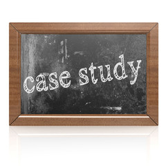 Success concept with case study on blackboard