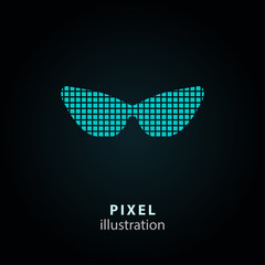 Glasses - pixel illustration.