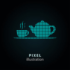 Tea - pixel illustration.