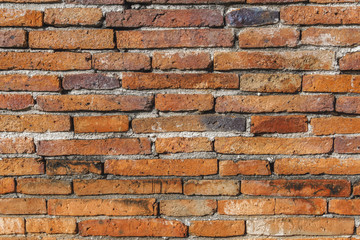 Old red brick wall texture grunge background