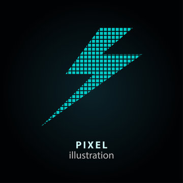 Bolt - pixel illustration.