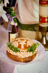 Traditional polish wedding bread detail