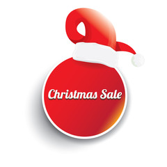 vector Christmas sales tag or label