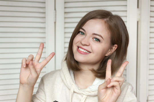 Cute girl smiling