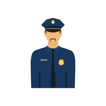 Police officer vector illustration, policeman character design i