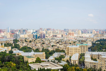 Fototapeta na wymiar View over Baku downtown, Azerbaijan