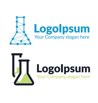 Template Logo Chemical Flask