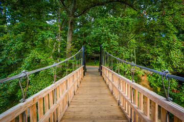 Bridge over Little Sugar Creek, at Freedom Park, in Charlotte, N