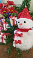 snow man and christmas
