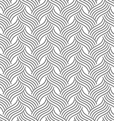 Vector seamless pattern. Modern stylish texture. Monochrome geometrical pattern. Repeating pattern of intertwining strands.