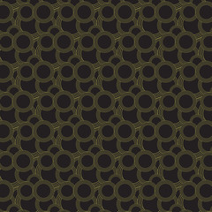 Abstract background black and yellow circle round pattern vector