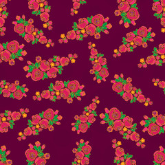 Seamless repeating floral pattern.Vector