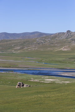 Am Fluss Orchon - Mongolei