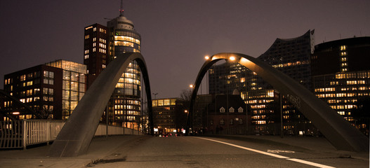Brücke Hamburg Nacht