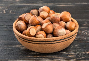 Hazelnuts in bowl