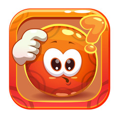 App icon with funny cute orange character.