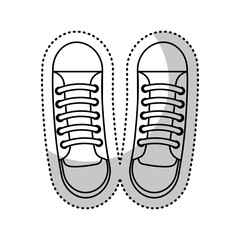 shoe young style icon vector illustration design