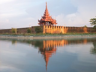 Royal palace to Mandalay in Myanmar