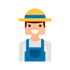 farmer character isolated icon vector illustration design