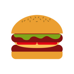 hamburger fast food icon vector illustration design