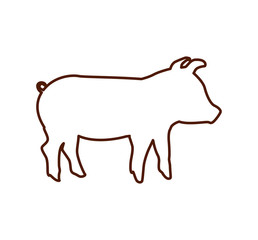 pig farm animal isolated icon vector illustration design