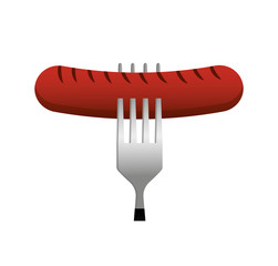 sausage grill isolated icon vector illustration design