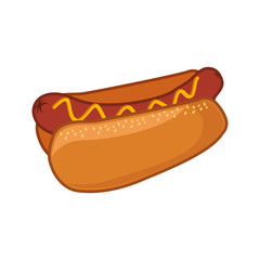 hot dog fast food vector illustration design