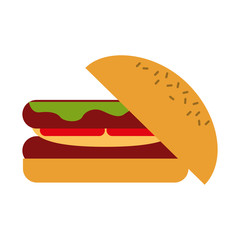 hamburger fast food icon vector illustration design