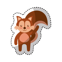 cute fox character icon vector illustration design