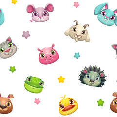 Funny childish vector seamless pattern