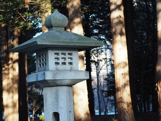 Stone lantern.