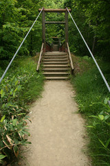 Old Suspension Bridge - Historical Village of Hokkaido, Japan