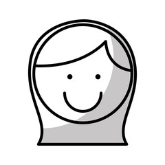 cute girl character icon vector illustration design