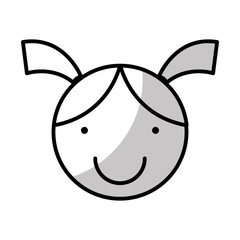 cute girl character icon vector illustration design