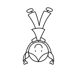 cute girl character icon vector illustration design