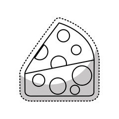 cheese piece isolated icon vector illustration design