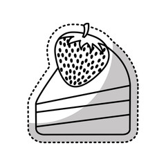delicious sweet cake icon vector illustration design