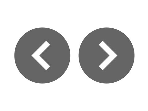 Left right or back next icon button vector