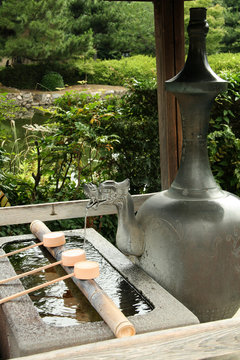 Tsukubai, Horyuji Temple, Japan