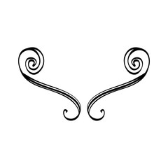 Obraz premium Decorative swirl line icon vector illustration graphic design